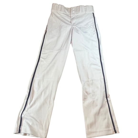 Champro Other - Champro Youth Small White Baseball Pants‎ Navy Blue Piping Adjustable Hem NWT